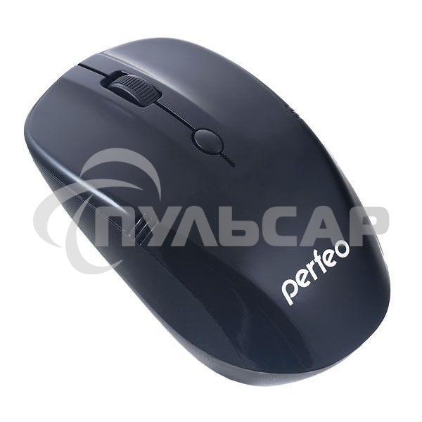 Мышь беспроводная Perfeo TRACER черный, 1200 dpi, радиоканал, USB, кнопки - 4