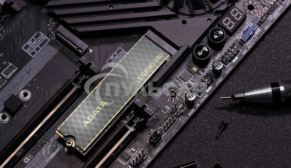 Накопитель SSD ADATA LEGEND 860, 2Tb, PCIe 4.0 x4, M.2 2280, NVMe, R/W 6000/5000, с радиатором