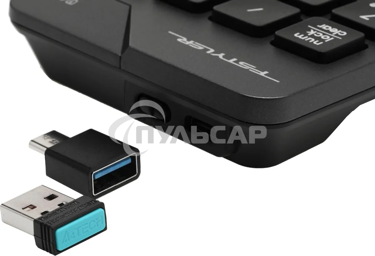Числовой блок беспроводной A4Tech FGK21C, USB, Радиоканал, серый