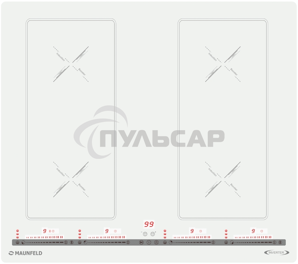Индукционная варочная панель Maunfeld CVI594SB2BGA Inverter бежевый