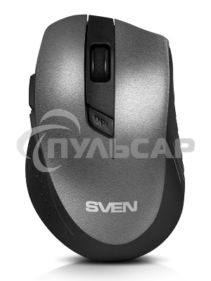 Мышь беспроводная SVEN RX-425W серый, 1600 dpi, радиоканал, USB, кнопки - 6