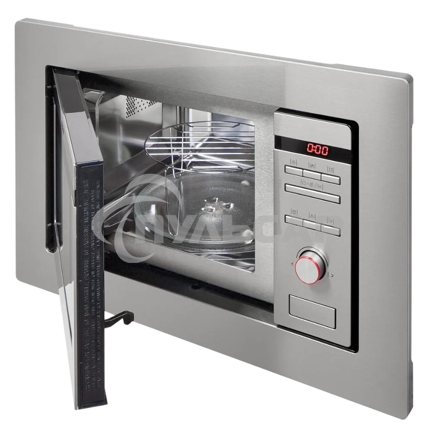 Микроволновая печь встраиваемая Hansa AMM20BEIH нержавеющая сталь, 20 л, 800 Вт, переключатели - кнопки/поворотный механизм