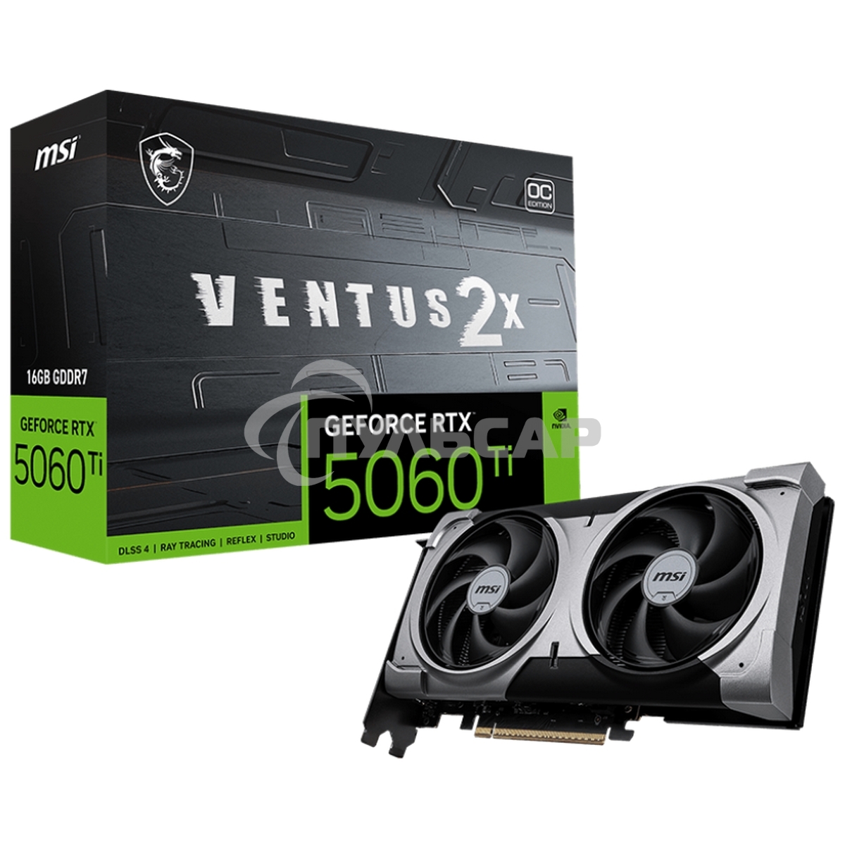 Видеокарта MSI RTX 5060Ti 16G VENTUS 2X PLUS PCIE16 RTX 5060TI 16Gb