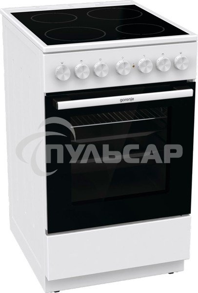 Плита электрическая Gorenje GEC5B41WG белый, конфорок 4 электрических, духовка 62 л, 50 см x 85 см x 59.4 см