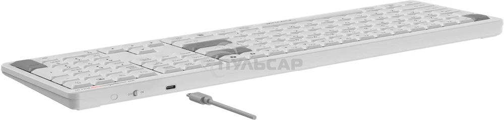 Клавиатура беспроводная A4Tech Fstyler FBX55C Bluetooth /USB /радиоканал белый