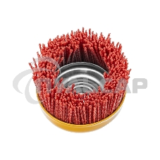 Щетка для УШМ Denzel 75 мм, чашка, нейлоновая щетина, М14