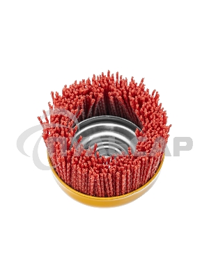 Щетка для УШМ Denzel 75 мм, чашка, нейлоновая щетина, М14