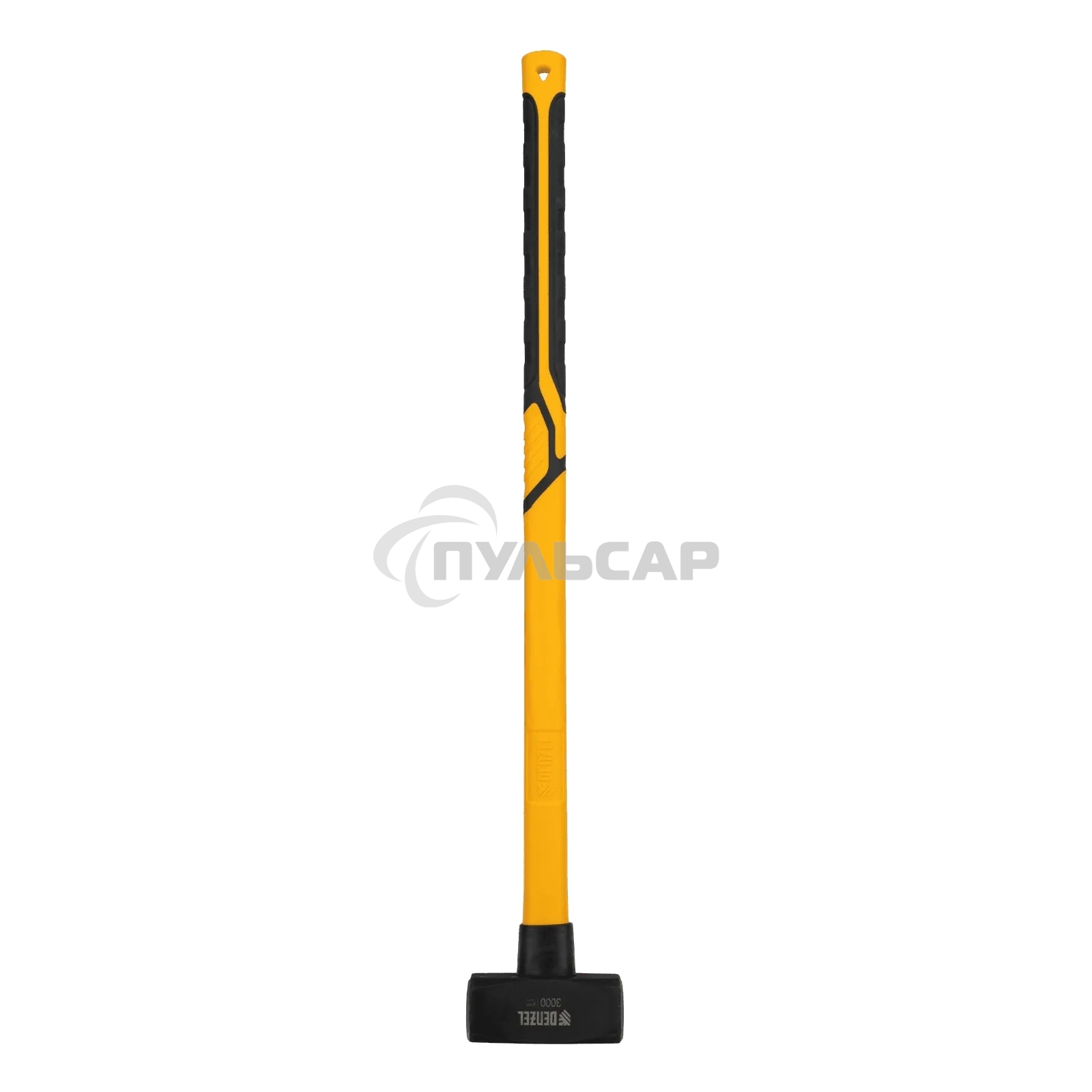 Кувалда Denzel 3000 г, кованая, фибергласовая рукоятка c TPR покрытием, 880 мм