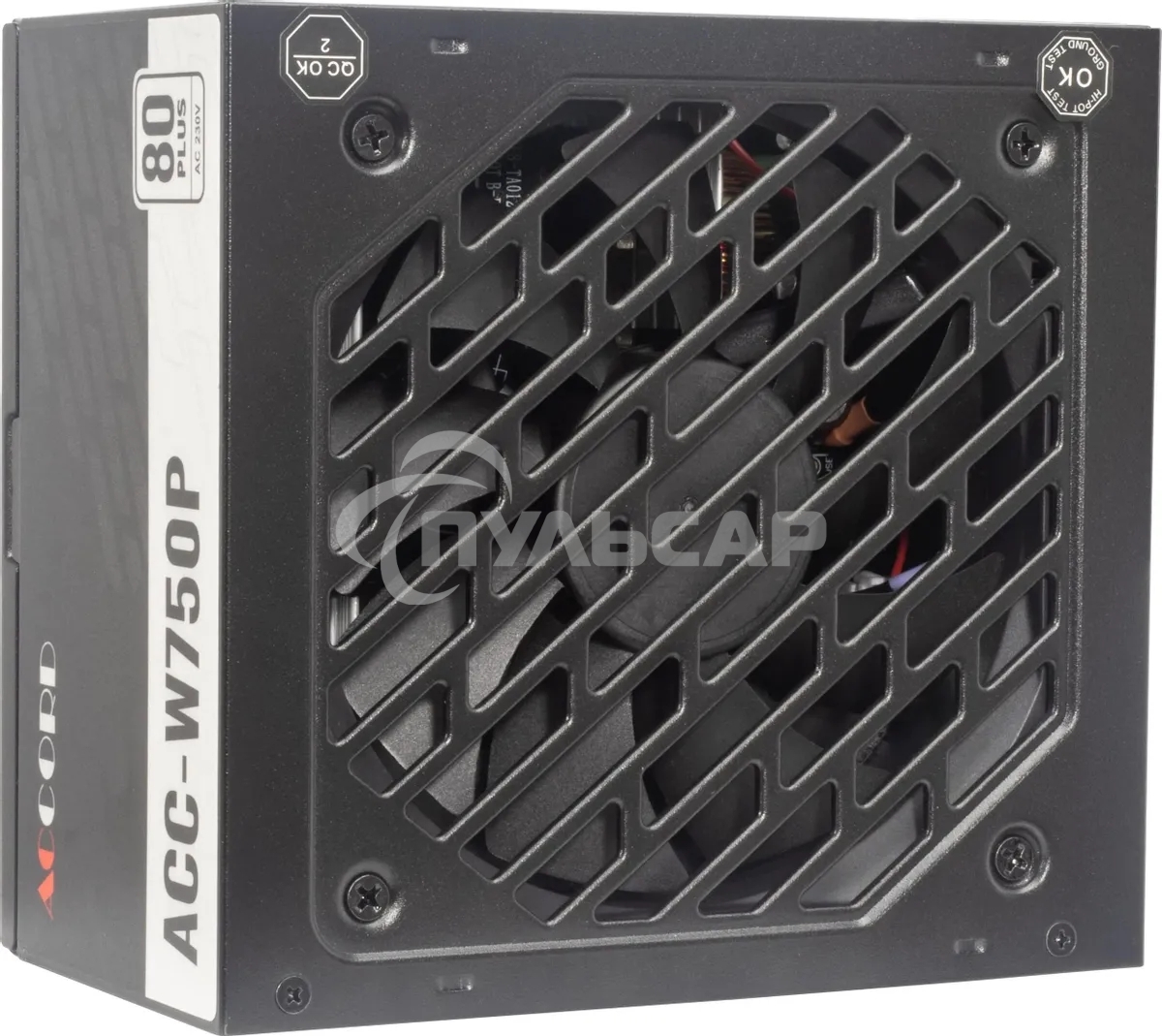 Блок питания Accord ACC-W750P, 750Вт, 80 PLUS WHITE, 120мм, черный