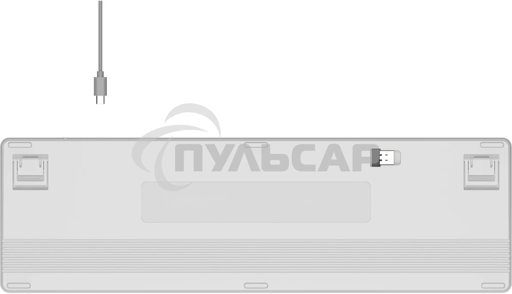 Клавиатура беспроводная A4Tech Fstyler FBX55C Bluetooth /USB /радиоканал белый