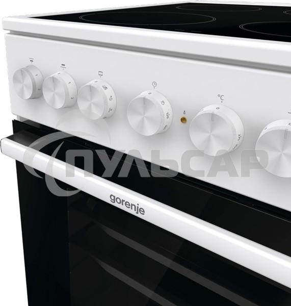 Плита электрическая Gorenje GEC5B41WG белый, конфорок 4 электрических, духовка 62 л, 50 см x 85 см x 59.4 см