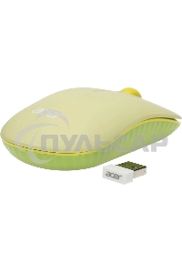 Мышь беспроводная Acer OMR205 зеленый/желтый, 1200 dpi, радиоканал, USB, кнопки - 3