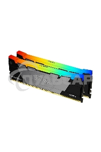 Оперативная память Kingston Fury Renegade, DDR4, 64Gb (2x32Gb), 3600MHz, CL18, DIMM, радиатор, RGB, черный/серебристый
