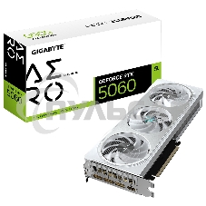 Видеокарта Gigabyte PCI-E 5.0 GV-N5060AERO OC-8GD 1.0 NVIDIA GeForce RTX 5060 8Gb 128bit GDDR7 2595/28000 HDMIx1 DPx3 HDCP Ret