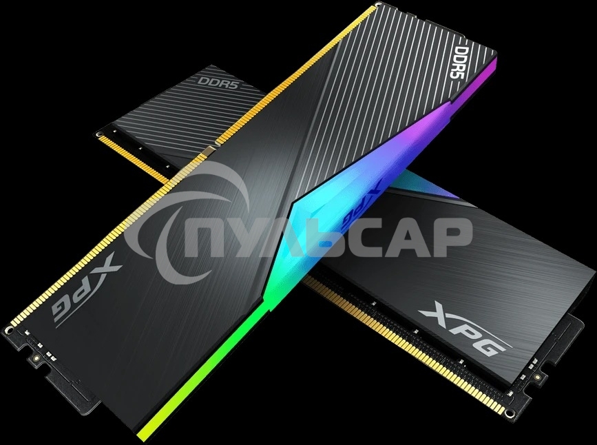 Оперативная память XPG Lancer, DDR5, 32Gb (2x16Gb), 5200MHz, CL38, DIMM, с радиаторами, RGb черный