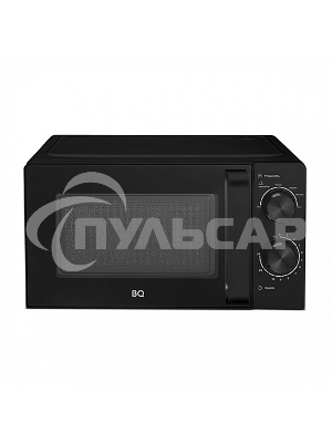 Микроволновая печь BQ MWO-20004SM/W черный, 20 л, 700 Вт, переключатели - поворотный механизм