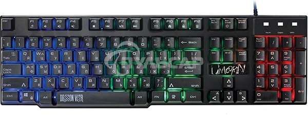 Клавиатура проводная Qumo Unicorn K01, 104 клавиш мультимедиа, встроенная радужная подсветка