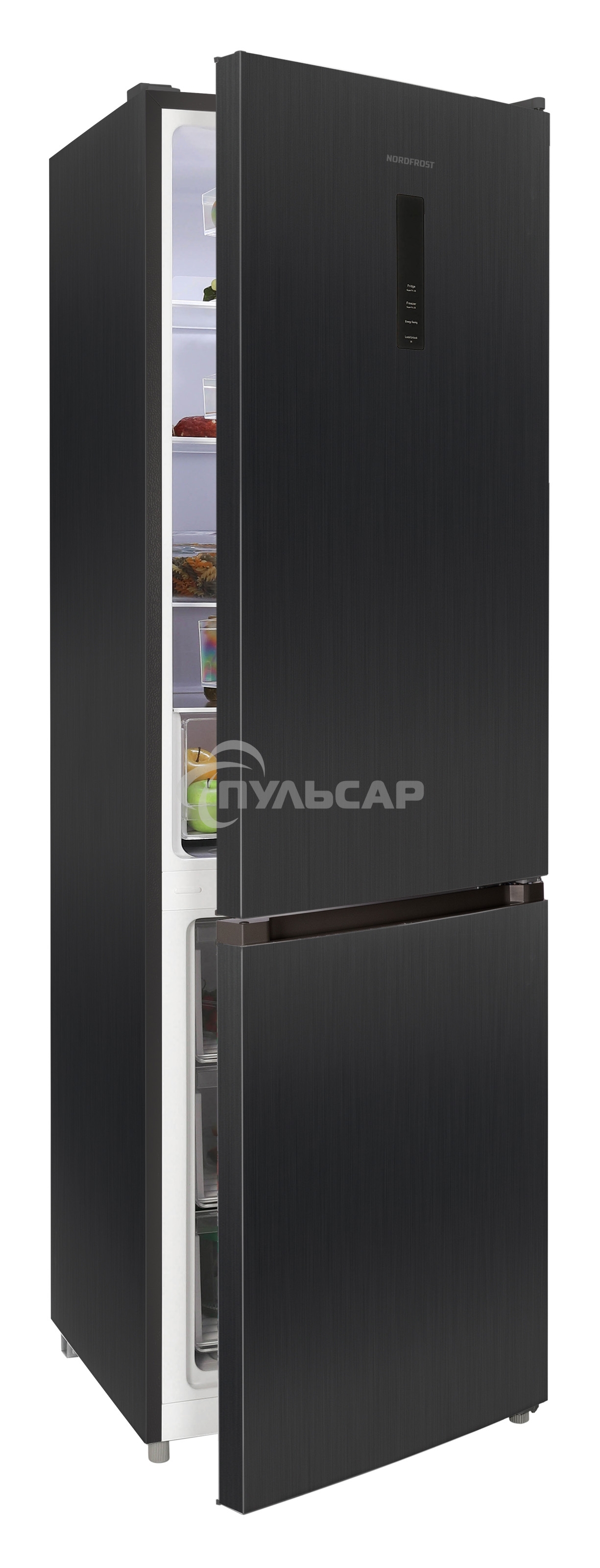 Холодильник Nordfrost RFC 390D NFXd темная нержавеющая сталь двухкамерный 240/95л морозилка снизу