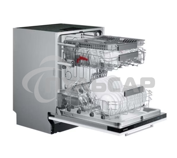 Встраиваемая посудомоечная машина Samsung DW60A6092BB/WT, черный, 59.8 см, 14 компл., 46 дБ, класс A