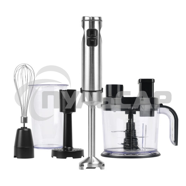 Блендер Centek CT-1315 (белый) 600Вт, стальная насадка, чоппер, венчик, стакан 800мл