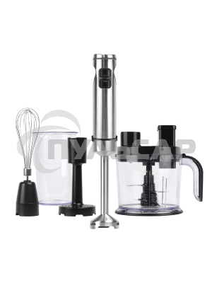 Блендер Centek CT-1315 (белый) 600Вт, стальная насадка, чоппер, венчик, стакан 800мл