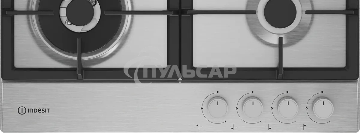 Газовая варочная панель Indesit THPM 642 W/IX/I, нержавеющая сталь