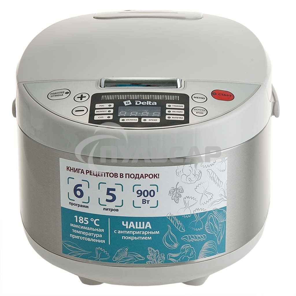 Мультиварка DELTA DL-6529 белый: 900 Вт,5л, 6 ПРОГРАММ (4)