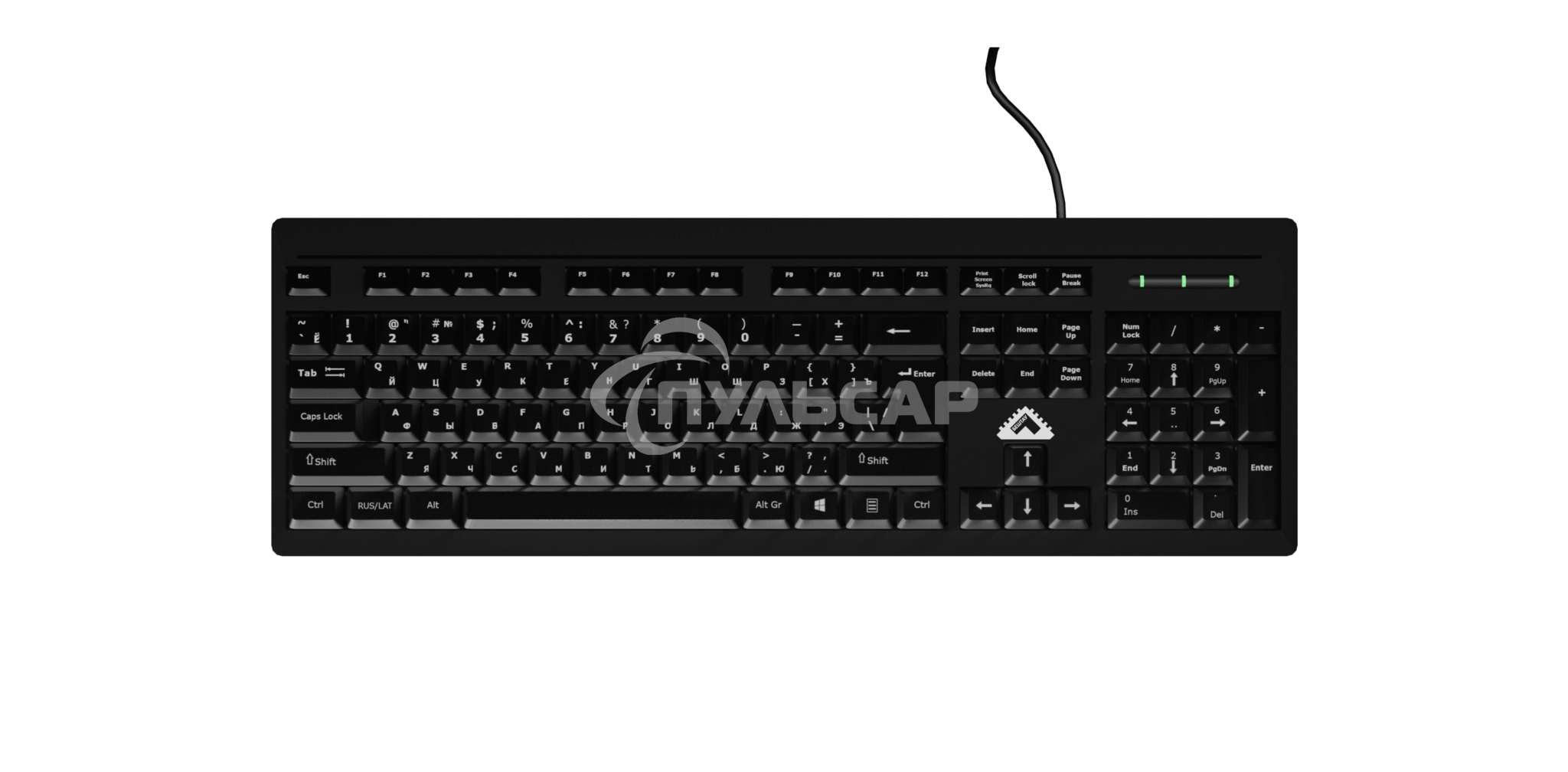 Клавиатура проводная БЕШТАУ КЛ104РУ 104 клавиши, USB, 1,8м, Цвет русской/латинской раскладки (разные цвета) МИНПРОМТОРГ (МПТ)