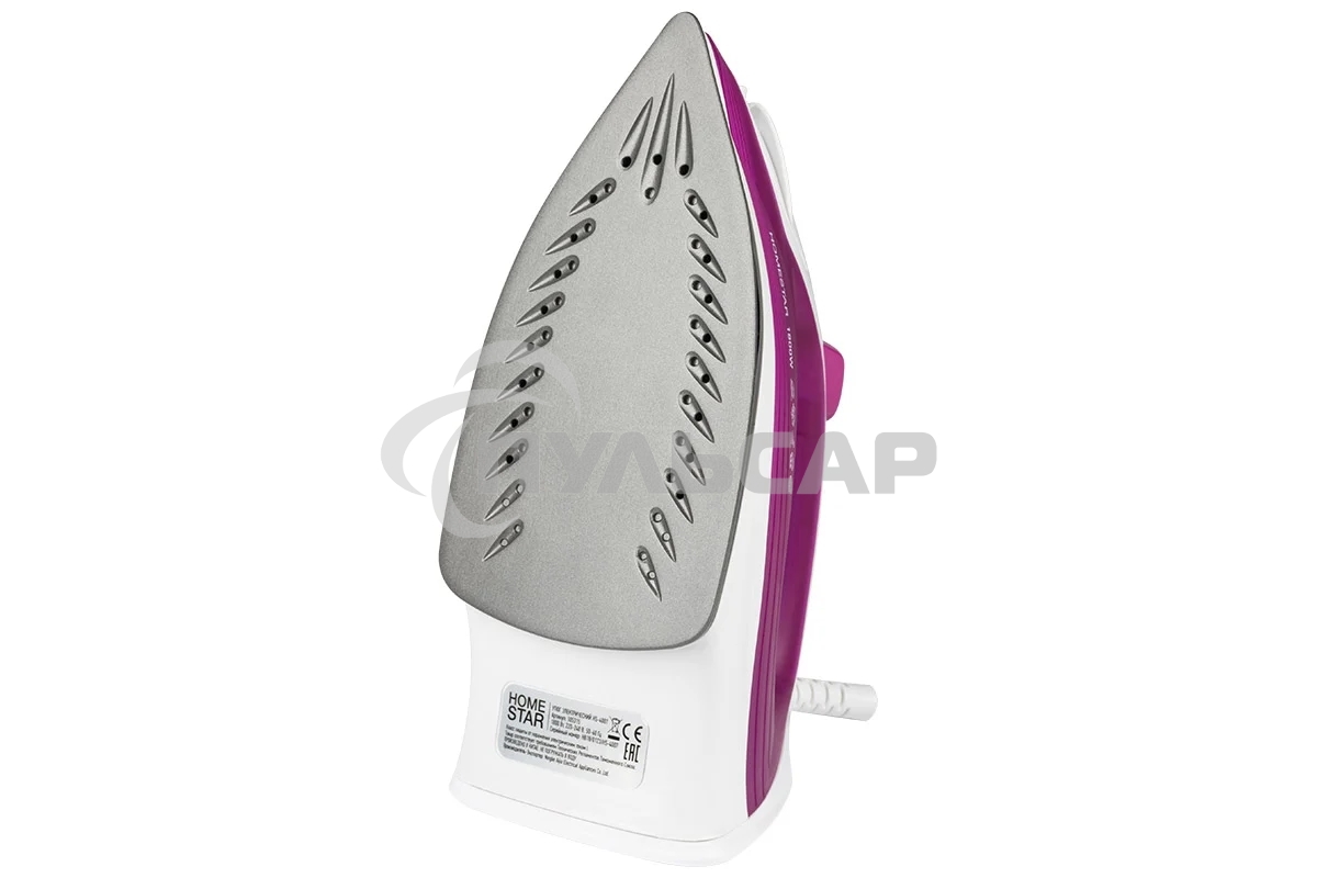 Утюг HOMESTAR HS-4007 1800 Вт, пар, спрей, самоочистка, тефлоновая подошва, белый/фиолетовый