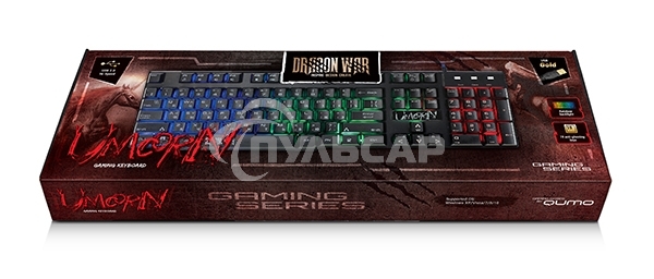 Клавиатура проводная Qumo Unicorn K01, 104 клавиш мультимедиа, встроенная радужная подсветка