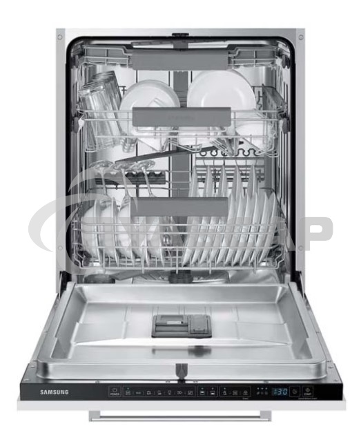 Встраиваемая посудомоечная машина Samsung DW60A6092BB/WT, черный, 59.8 см, 14 компл., 46 дБ, класс A