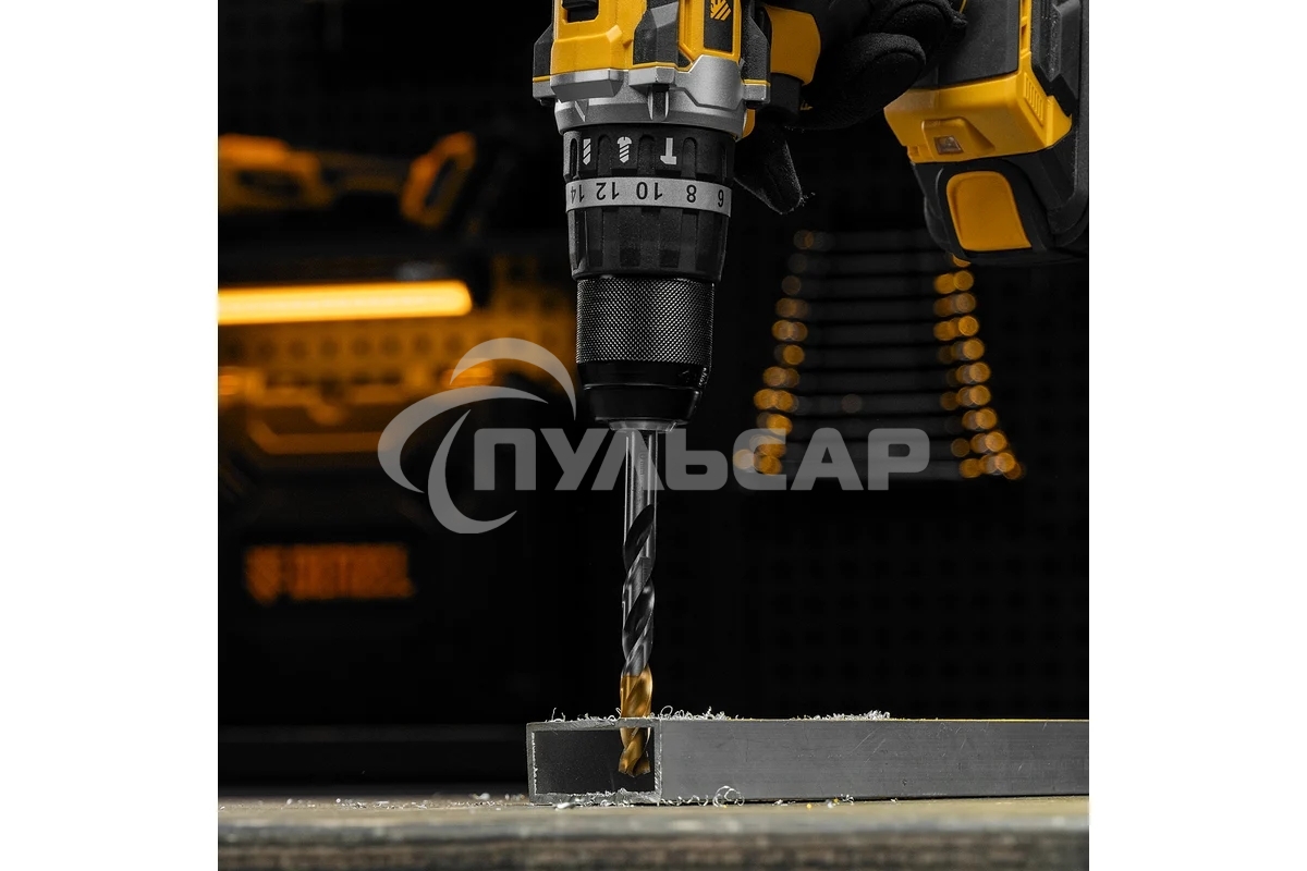 Сверло спиральное по металлу Denzel 10 x 133мм, Р6М5, Golden Tip, многогранная заточка