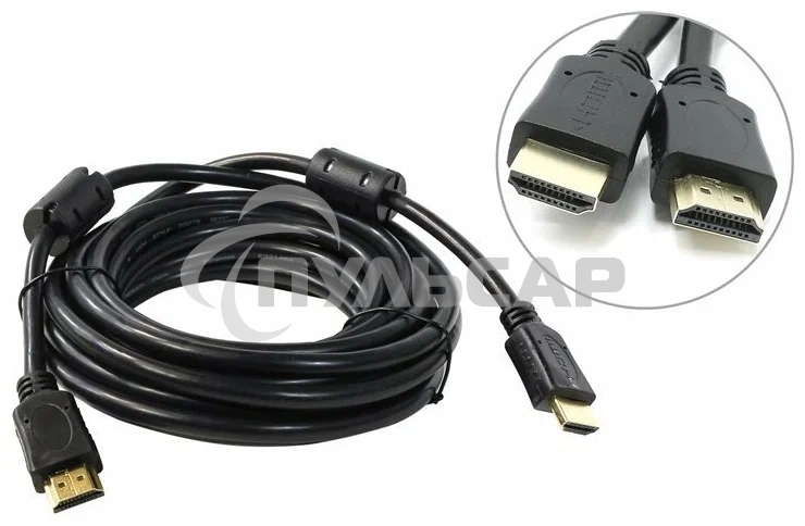 Кабель HDMI 5bites Кабель 5bites APC-014-030 HDMI M/HDMI M V1.4b, высокоскоростной, ethernet+3D, зол.разъемы, ферр.кольца, 3м.
