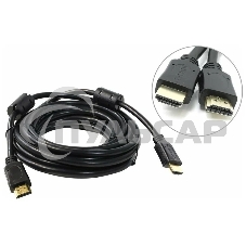 Кабель HDMI 5bites Кабель 5bites APC-014-030 HDMI M/HDMI M V1.4b, высокоскоростной, ethernet+3D, зол.разъемы, ферр.кольца, 3м.