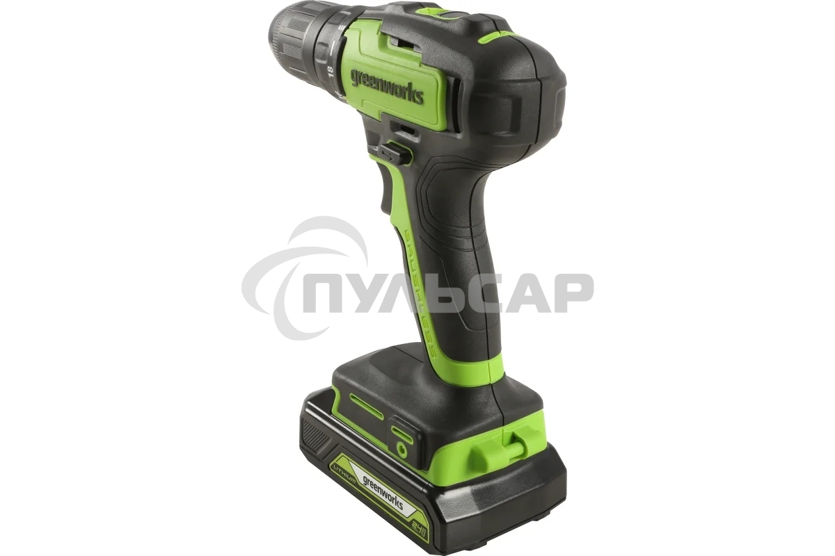 Дрель-шуруповерт GREENWORKS 3704007UA, Аккумуляторная, 24В