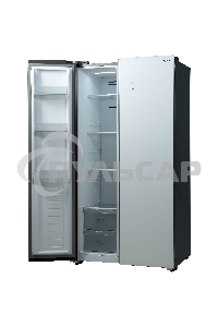 Холодильник Бирюса SBS 541 TWG текстурированное белое стекло двухкамерный 343/198 л морозилка слева, NoFrost, Side-by-side