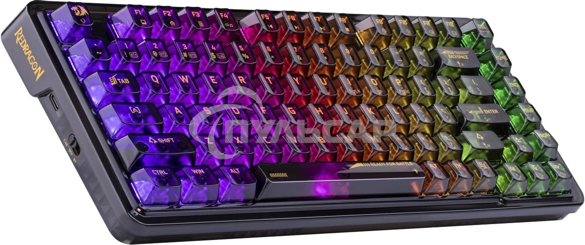 Клавиатура беспроводная Redragon Elf Pro, USB, Bluetooth/Радиоканал, черный