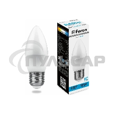 Лампа светодиодная Feron LB-570 9W 230V E27 6400K свеча