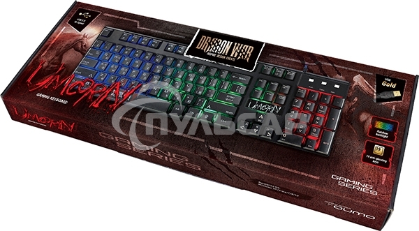 Клавиатура проводная Qumo Unicorn K01, 104 клавиш мультимедиа, встроенная радужная подсветка