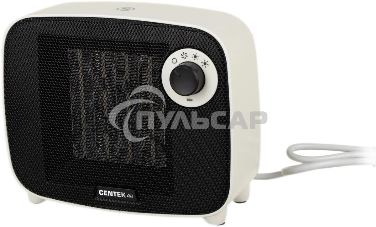 Тепловентилятор Centek CT-6023 белый/черный, 750/1500 Вт, 15 м2