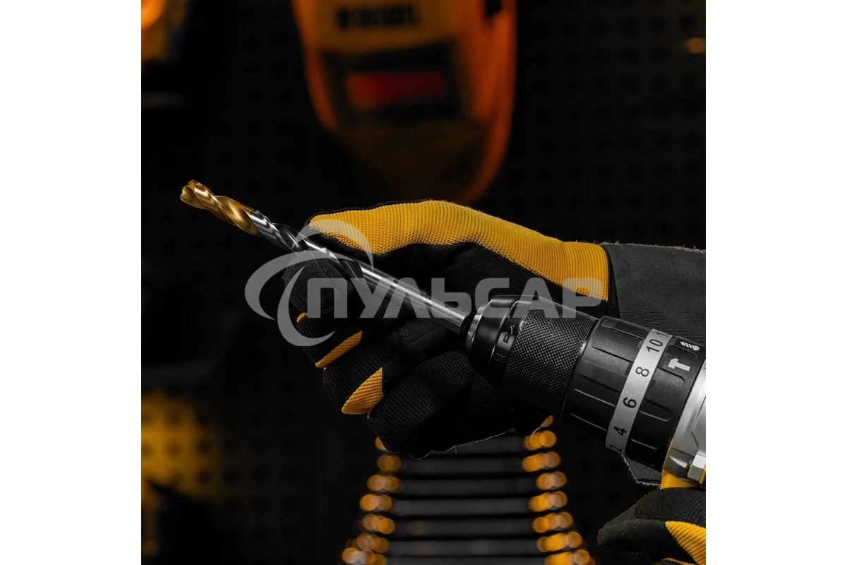 Сверло спиральное по металлу Denzel 10 x 133мм, Р6М5, Golden Tip, многогранная заточка