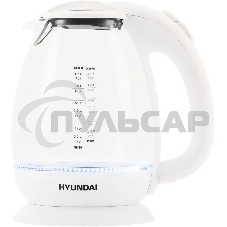 Чайник электрический Hyundai HYK-G3805 1.7л. 2200Вт белый/прозрачный (корпус: стекло) Чайник электрический Hyundai HYK-G3805 1.7л. 2200Вт белый/прозрачный (корпус: стекло)