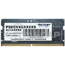 Оперативная память Patriot Signature, DDR5, 8Gb (1x8 Gb), 5600 MHz, CL46, SO-DIMM