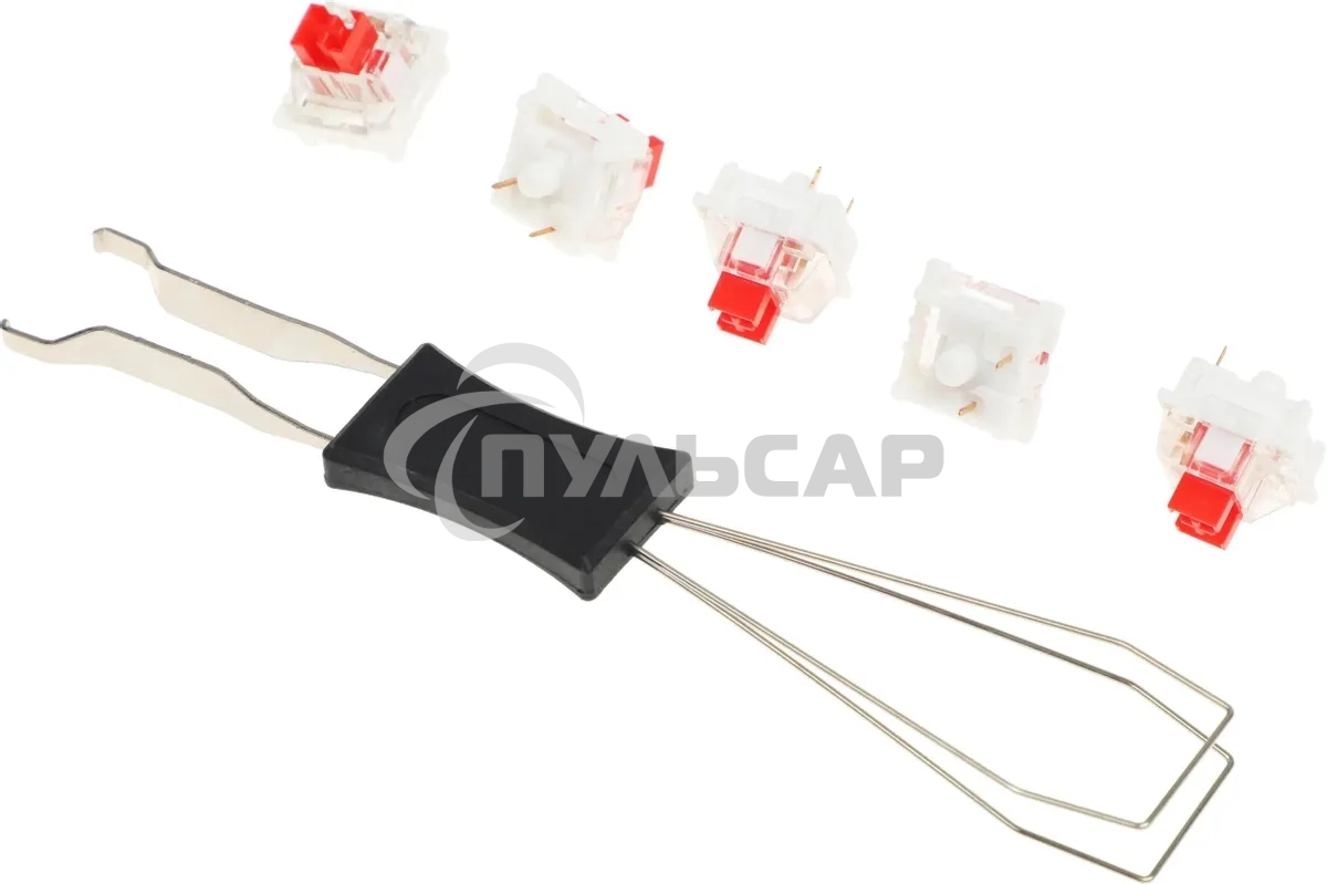 Клавиатура проводная REDRAGON Fizz RU,Rainbow,бежевый/желтый,red свитч