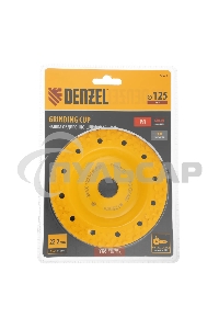 Чашка твердосплавная зачистная Denzel 125 мм, плоская, крупное зерно #8