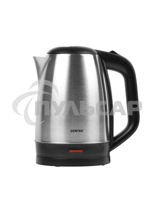 Чайник Centek CT-1070 матовый черный/серебристый 1.5л