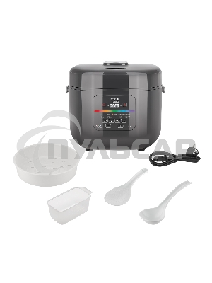 Мультиварка Redmond MC100S 860 Вт, 5 л, 12 программ, черный/ металлик