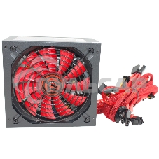 Блок питания Ginzzu PC500 (Red), 500Вт 80 PLUS, 140мм, черный