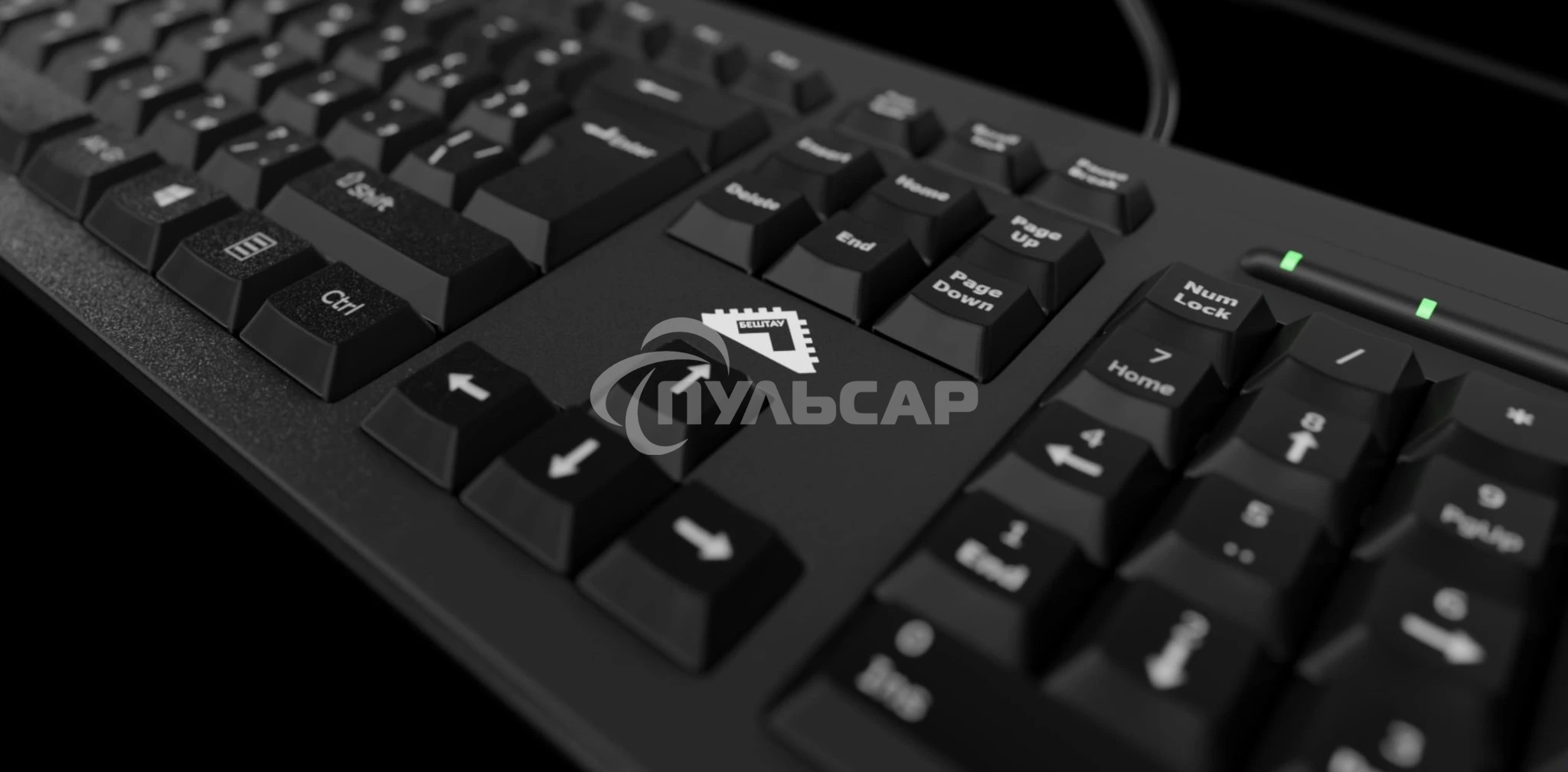 Клавиатура проводная БЕШТАУ КЛ104РУ 104 клавиши, USB, 1,8м, Цвет русской/латинской раскладки (белый/белый) лазерная гравировка, черный МИНПРОМТОРГ (МПТ)