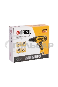 Дрель-шуруповерт Denzel SD-300-10, Сетевая, 300Вт